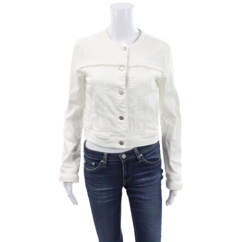J Brand Women White Basic Jacket Long Sleeve Size S
